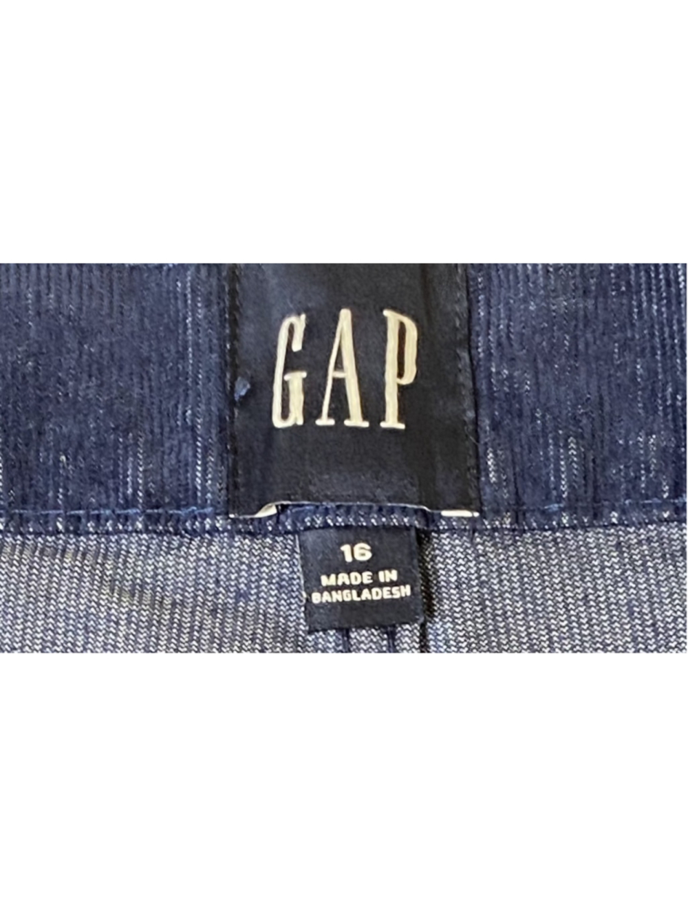 Gap Womens 16 Medieval Blue Corduroy Cutoff Shorts Raw Frayed Hem Stretch NWT - Picture 4 of 7